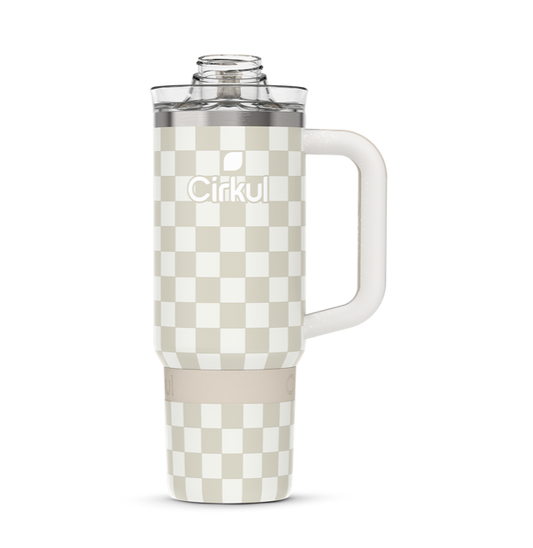 Limited Edition: 30oz. Taupe Tartan Travel StrawSip™ Tumbler VI07